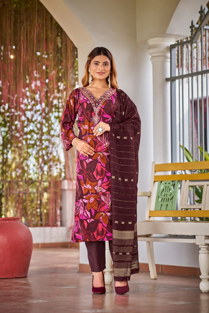 Muskan Vol 5 By Ossm Chanderi Modal Foil Printed Kurti With Bottom Dupatta Wholesale Online